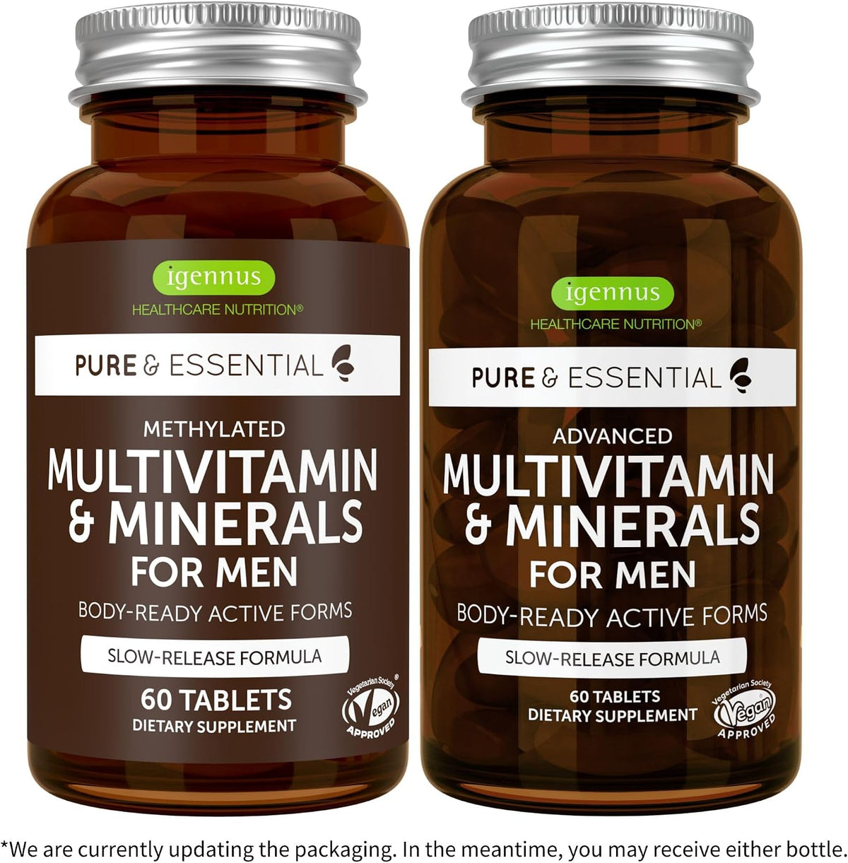 Neurobalance + Multivitamin & Minerals for Men Vegan Bundle, High Absorption Zinc, Magnesium & B6 Supplement + Sustained Release Multivitamin by Igennus