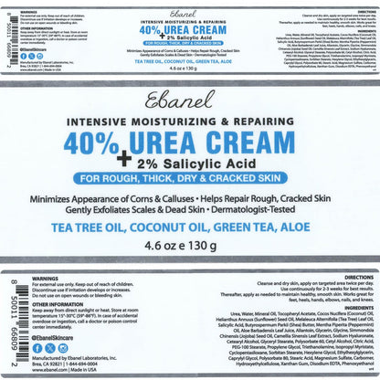 Ebanel Bundle of Fungus Treatment 1 Oz, and 2 Pack 40% Urea Cream 4.6 Oz