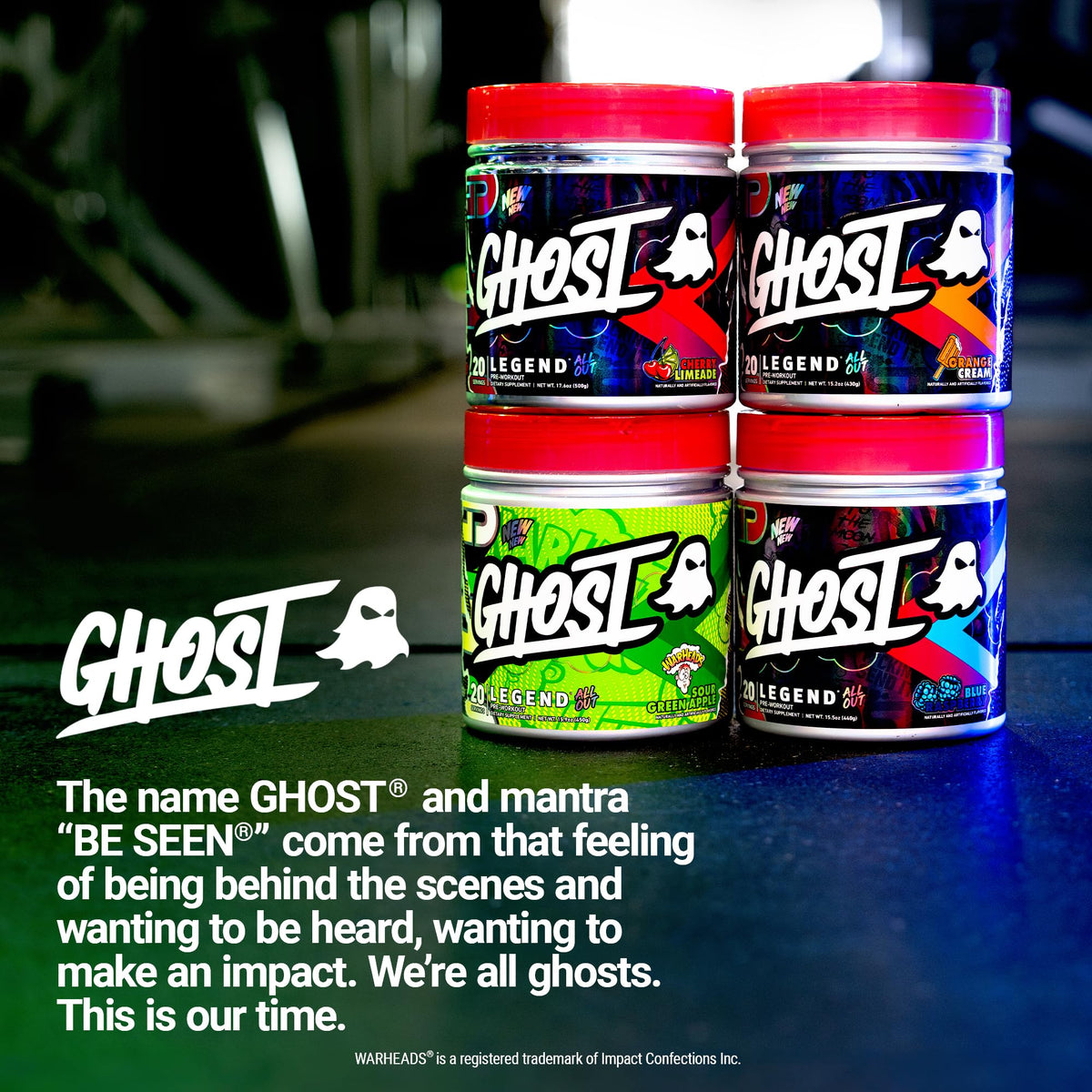 GHOST Legend All Out Pre-Workout Powder, Strawbango - 20 Servings - Preworkout Drink Mix Supplement for Men & Women - Energy & Pumps - Caffeine, Beta Alanine, Betaine, NO3-T- Sugar Free