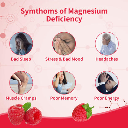 90 CT Magnesium Glycinate Gummies 1000mg - Sugar Free Magnesium Potassium Supplement with Vitamin D, B6, CoQ10 for Calm Mood & Sleep Support - 90 Raspberry Gummies novominsBuy Supplements Australia