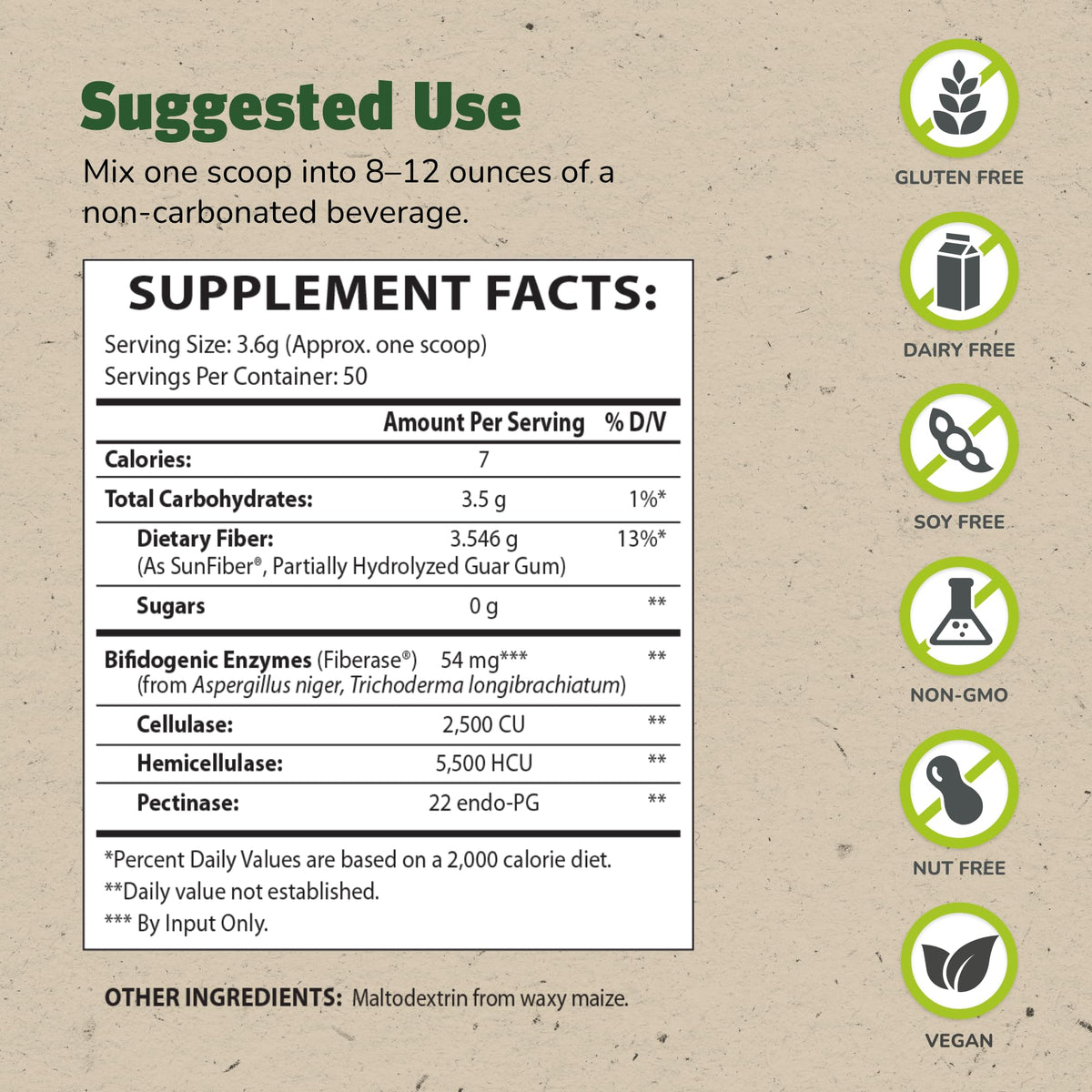 Master Supplements TruFiber - 6.35 oz, Pack of 2 - Prebiotic Fiber to Help Boost Probiotic Growth - Supports Digestive Health