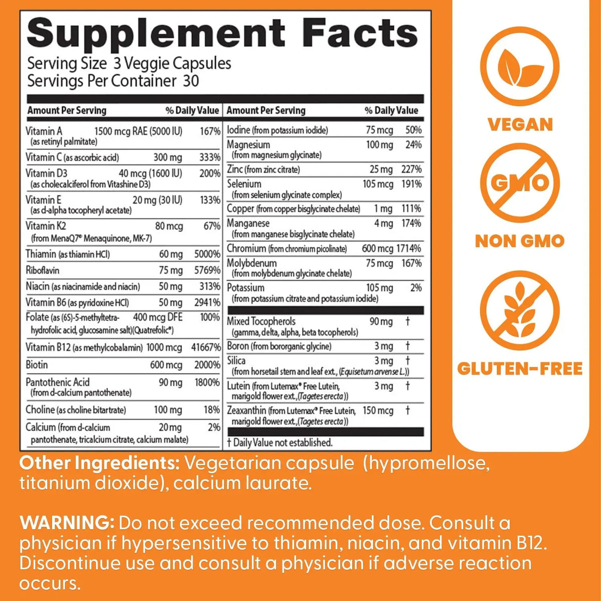 Doctors Best Multi-Vitamin Mineral Complex, Comprehensive Health Support, Non-GMO, Gluten Free, Vegan 90 Veggie Capsules Doctor's BEST