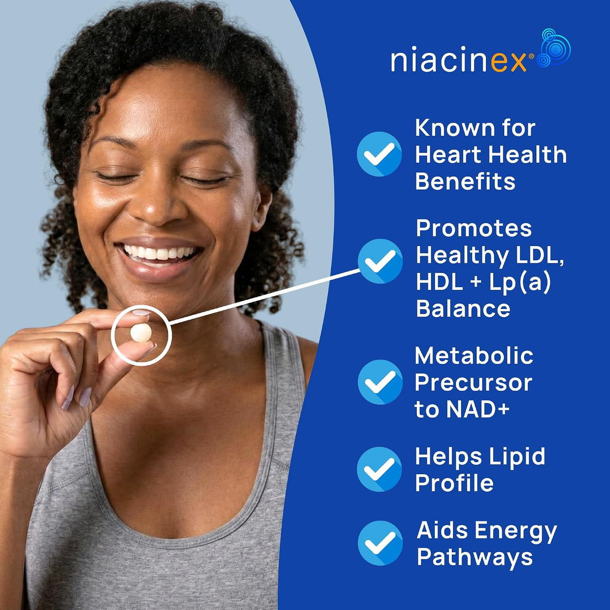 Niacin 500mg Extended Release, 60 Tablets - First-Time Niacin Starter Pack - Minimal to No-Flush Vitamin B3 (Nicotinic Acid), Heart Health Support, Vegan, cGMP, Made in USA