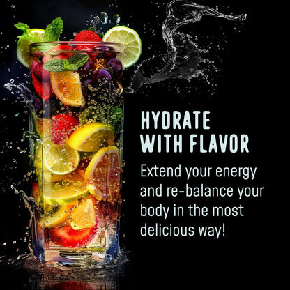 FlavCity Electrolytes Powder Packets - 28 Hydration Packets, Variety Pack - No Added Sugar - Hydration Powder with Real Fruit & Unrefined Sea Salt