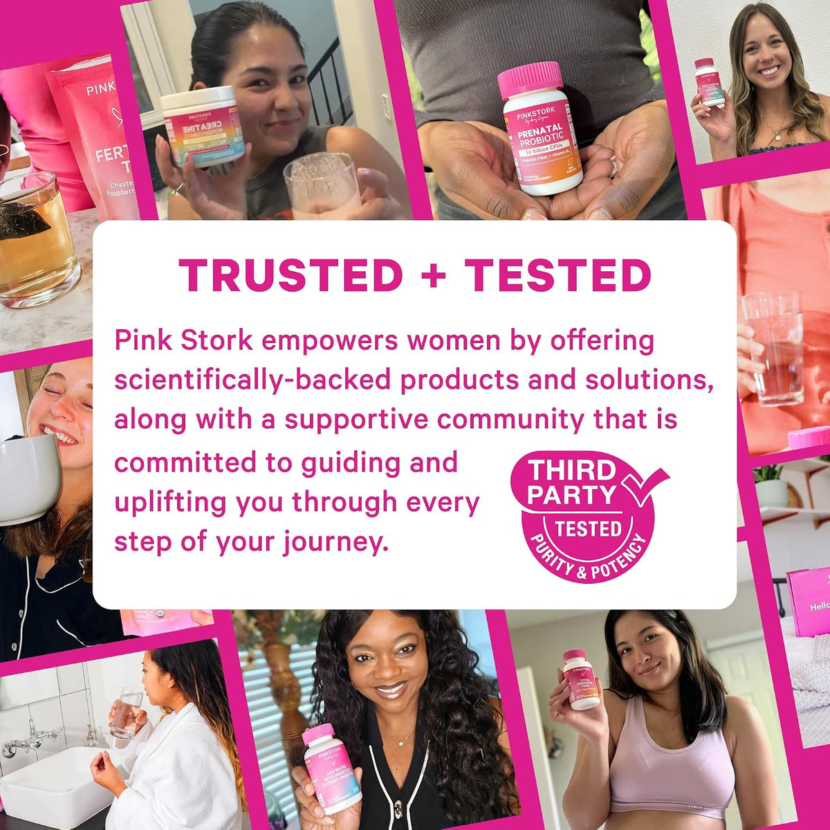 Pink Stork Hormone Balance Gummies for Women, 60 Vegan Gummies | PMS, Menopause & Perimenopause Support, Mood, Digestion, Temperature Comfort + Energy, Red Raspberry Leaf, Black Cohosh
