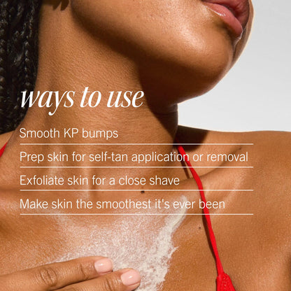 First Aid Beauty - KP Bump Eraser Body Scrub with 10% AHA, Keratosis Pilaris Exfoliator with Glycolic and Lactic acids, Helps Reduce Chicken Skin Bumps