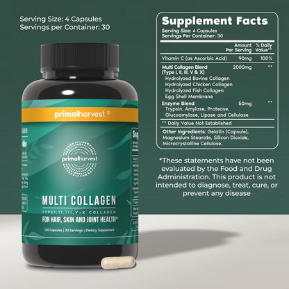 Primal Harvest Multi Collagen - Daily Supplement, Dairy & Gluten Free
