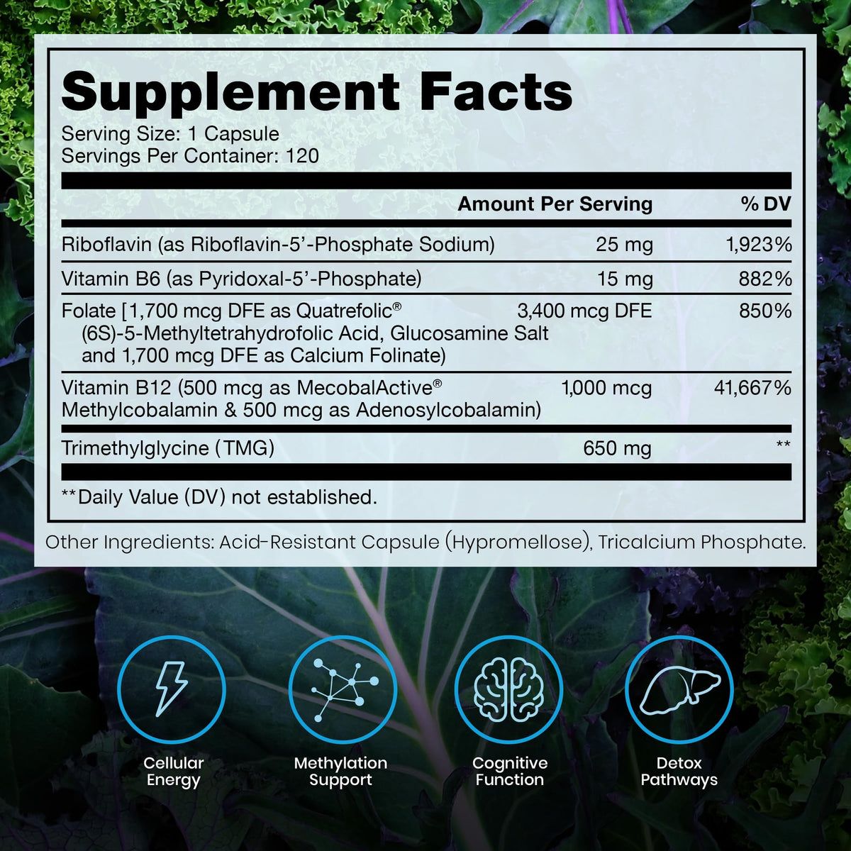 Pure Therapro Rx Methylated B Complex Vitamins Made in USA, 4 Month Supply | Methyl B Complete Quatrefolic 5-MTHF Folate, B12 Methylcobalamin,