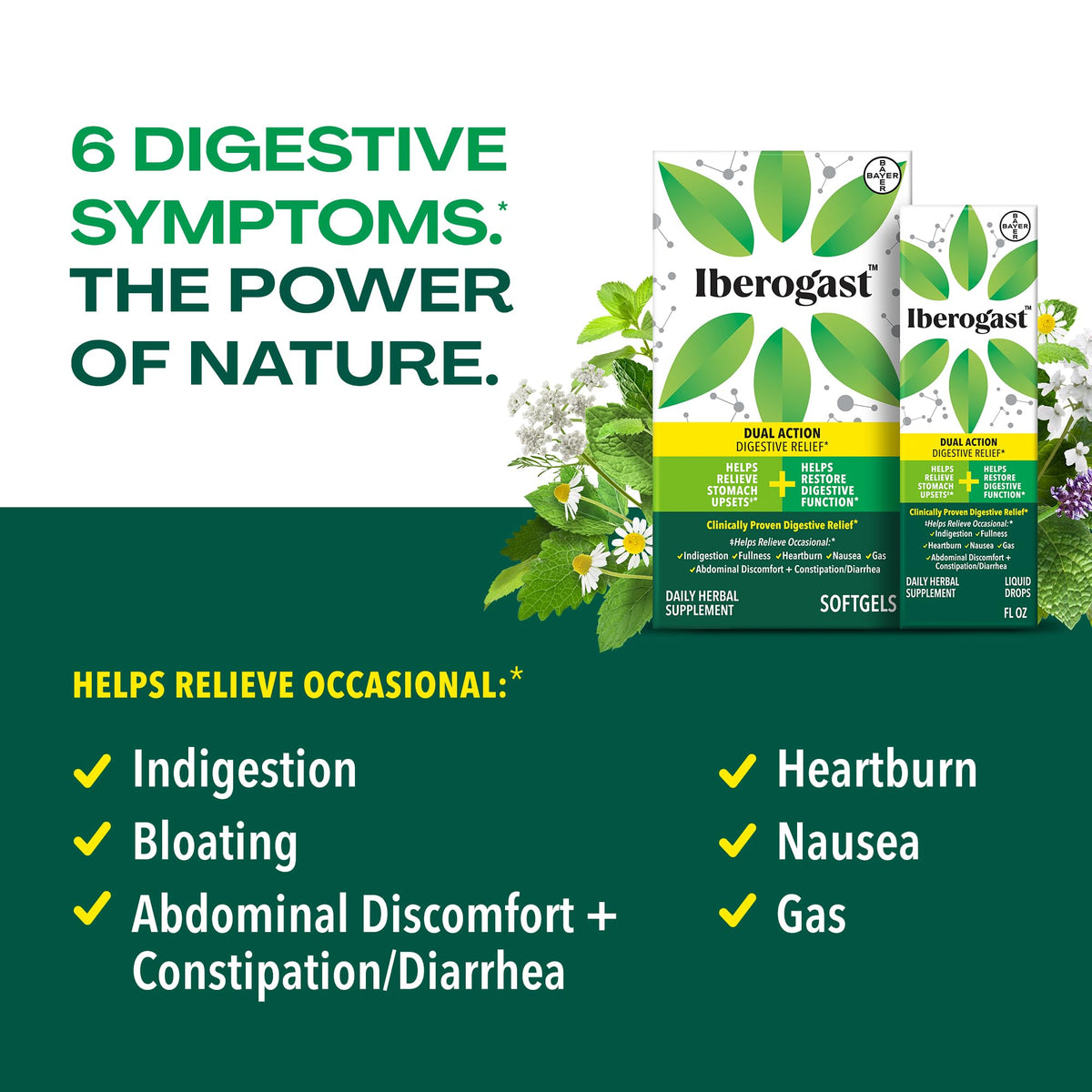 Iberogast Softgels, Herbal Relief of Stomach Upsets: Occasional Indigestion, Bloating, Gas, Nausea, Upset Stomach; 6-Herb Blend with Iberis Amara, Peppermint, Licorice, Lemon Balm; 30ct Iberogast buy supplements Au