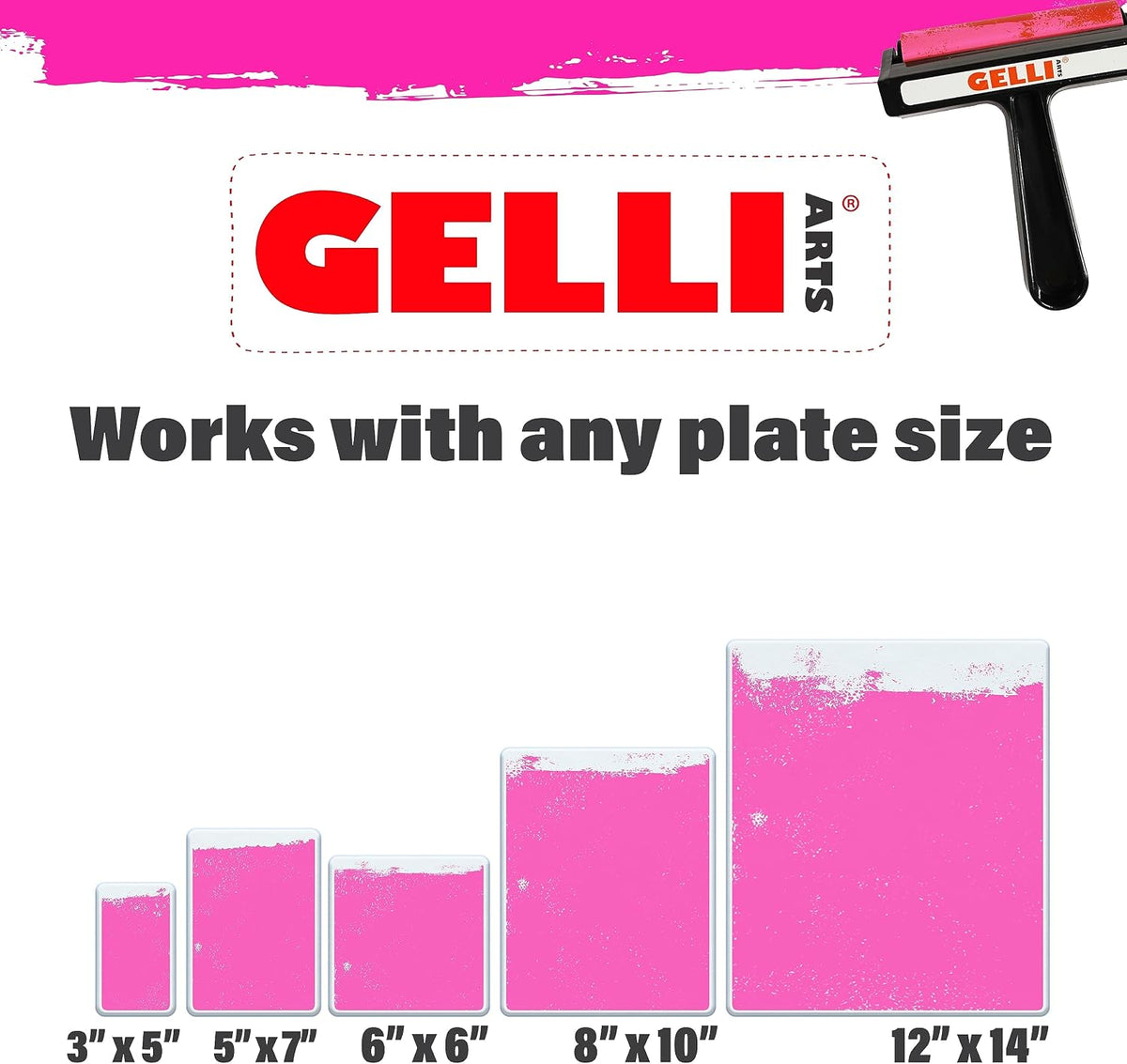 Gelli Arts 5 X 7 Printmaking Positioner Mini Placement Tool - Paper Positioning Tool Gel Printing Plate, Clear Acrylic Alignment Device, Art Gadget for Gel Printing