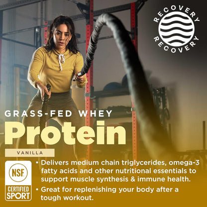 Gnarly Whey Grass-Fed Protein Supplement, Vanilla (32.0oz) and Gnarly Preworkout Strawberry Lemonade Caffeine Free (14.82oz)