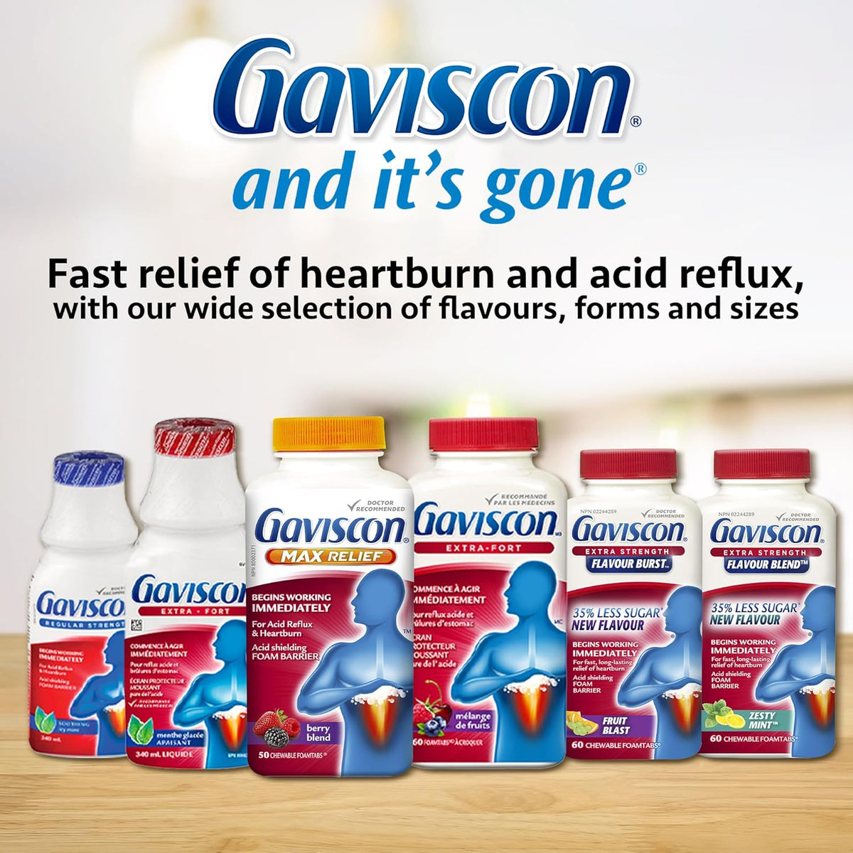 Gaviscon Heartburn Relief, Extra Strength Liquid Fruit 600 ml