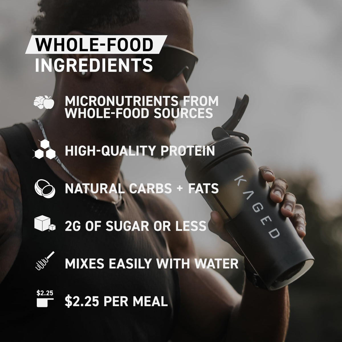 Kaged Clean Meal Powder | Chocolate Peanut Butter | Meal Replacement Shake | Whey Protein Isolate | Clean Carbs, MCT Oil Fats, Organic Vitamins and Minerals | Supplements for Men & Women | 20 Servings