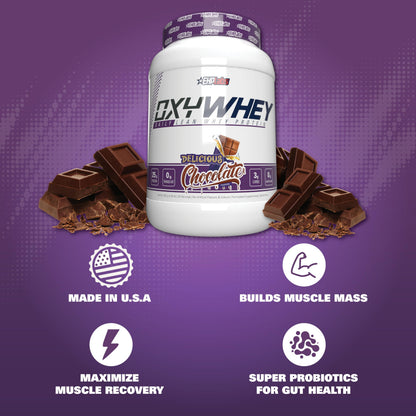 EHP Labs OxyWhey Whey Protein Isolate – 25g High Protein, Low Carb, Sugar Free Meal Replacement – Lean Whey Powder for Muscle Recovery – Non-GMO, Gluten Free – 25 Serves – Vanilla Ice Cream