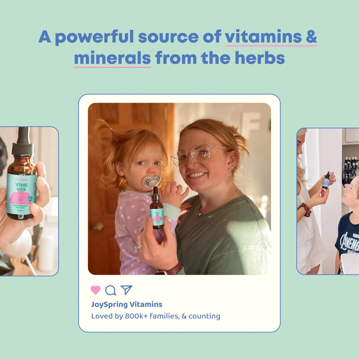 JoySpring Vital Vits - Kids Liquid Multivitamin - 1 fl oz (30 Servings) | Herbal Liquid Vitamins for Kids | Natural Flavor | JoySpring