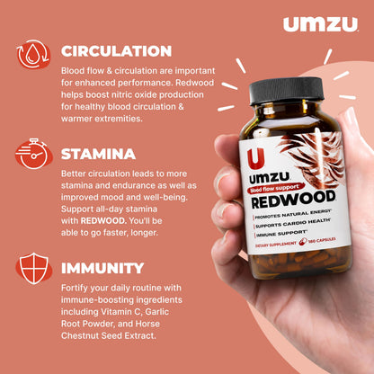 UMZU Redwood Max Nitric Oxide Booster, 1 Month Supply