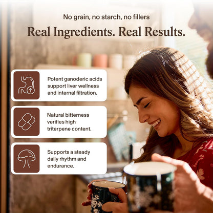 Real Mushrooms Reishi Mushroom Powder - Handpicked Organic Mushroom Extracts - Red Reishi for Tranquil Daily Wellness with Verified Beta Glucans Vegan, Non-GMO, No Grain Fillers, 100 Servings