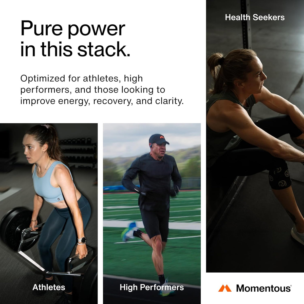 Momentous Three - Creatine Monohydrate Powder (90 Servings), Grass-Fed Whey Protein Powder (Vanilla) & Omega-3 Fish Oil 1600mg - Daily Essentials for Strength, Performance & Lean Muscle Recovery