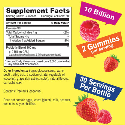 WellYeah Probiotics for Women Gummies - 10 Billion CFU - for Digestive Support, Gut Health, and Feminine Health Support - Natural Sourced Flavors - Vegan