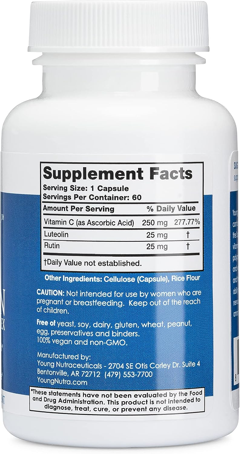 Mirica YoungNutra Luteolin Complex - Supports a Healthy Immune Response and Helps Maintain Nervous System Health* - 60 Capsules