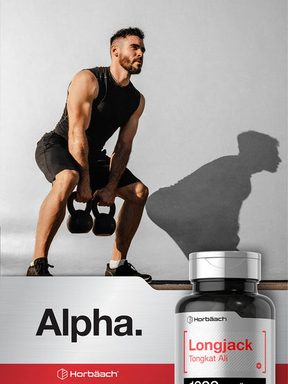 Horbäach Longjack Tongkat Ali for Men and Women | 120 Capsules | Extract Supplement | Maximum Strength Pills