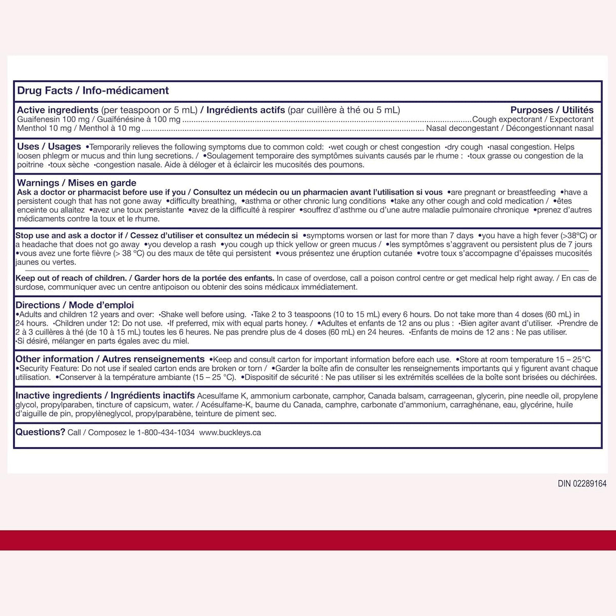 Buckley's Cough Chest Congestion (250mL)