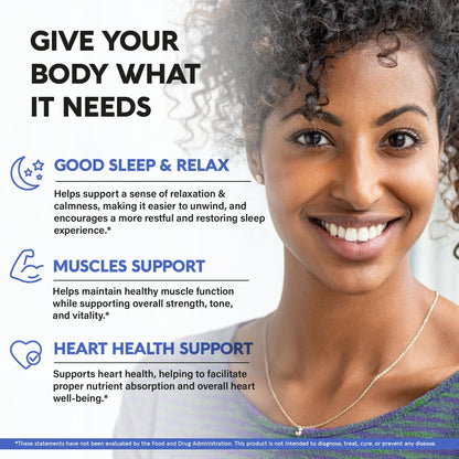Magnesium Glycinate 500 mg - Chelated Supplement - High Absorption Form of Magnesium - Support for Sleep, Muscle & Heart Health - for Women & Men - Lab Tested & Non-GMO - 120 Capsules