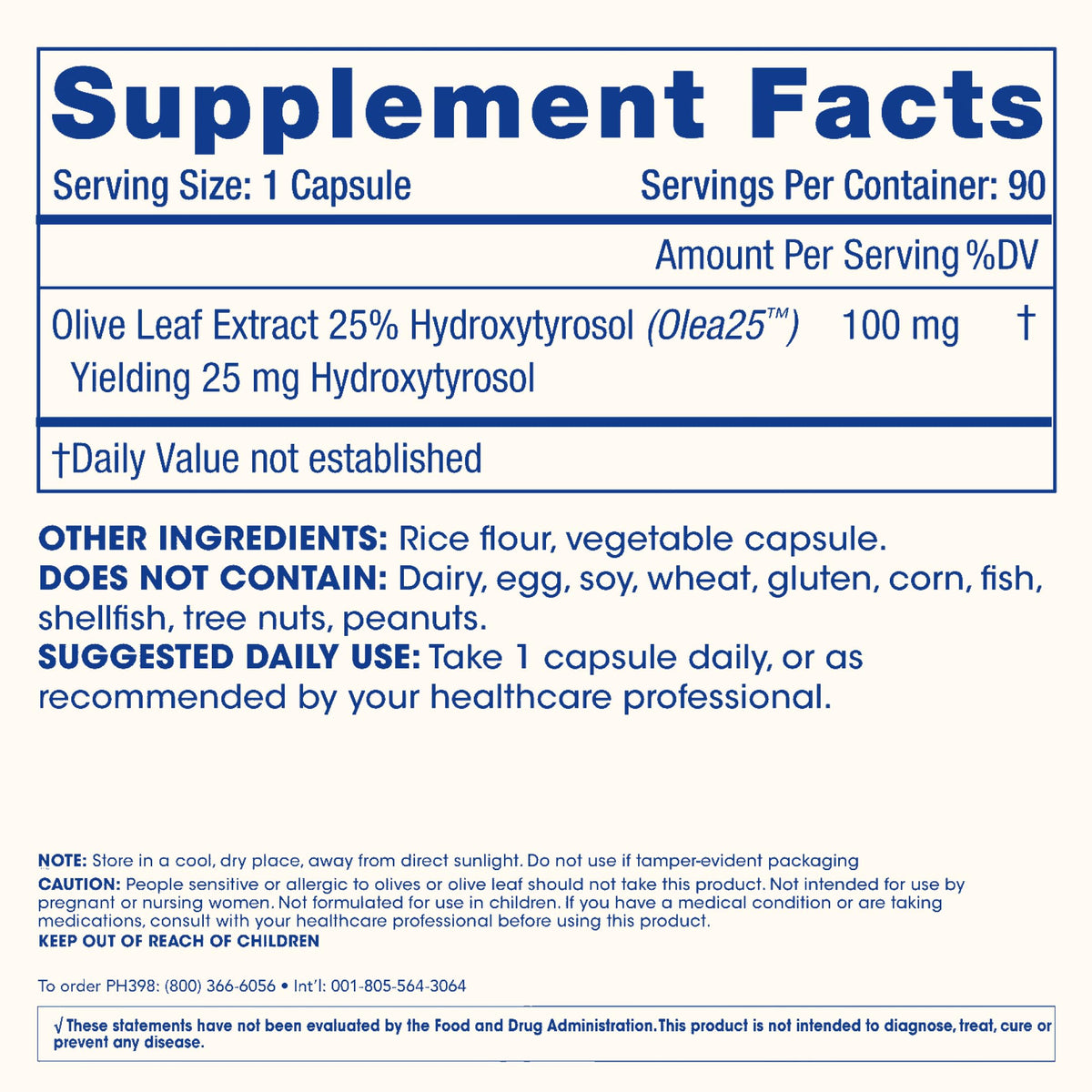 ProHealth Hydroxytyrosol Extreme - Hydroxytyrosol Supplement, Olive Leaf Extract (Olive Leaf Extract Organic) (90 Vegetarian Capsules) Gluten Free, Soy Free.