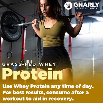 Gnarly Nutrition Gnarly Whey Grass-Fed Protein Supplement, Chocolate (32.0oz) Preworkout Mango (14.82oz)