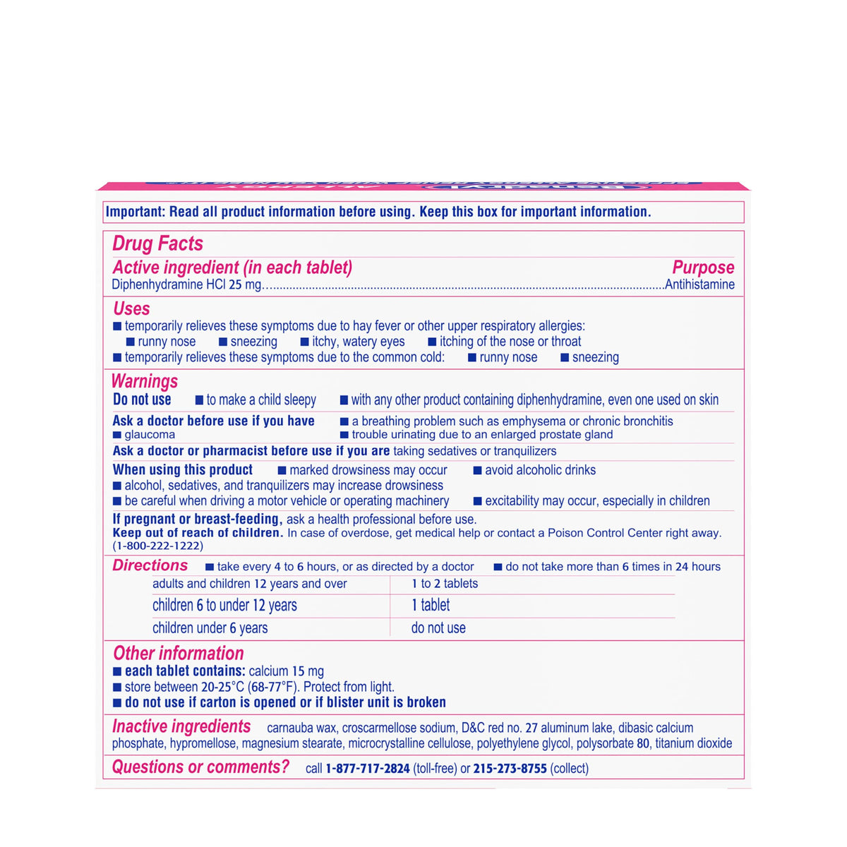 Benadryl Ultratabs Allergy Relief Medicine, 25 mg Diphenhydramine HCl Antihistamine Tablets For Relief of Cold & Allergy Symptoms Like Sneezing, Runny Nose, & Itchy Eyes & Throat, 24 ct Benadryl buy supplements Au