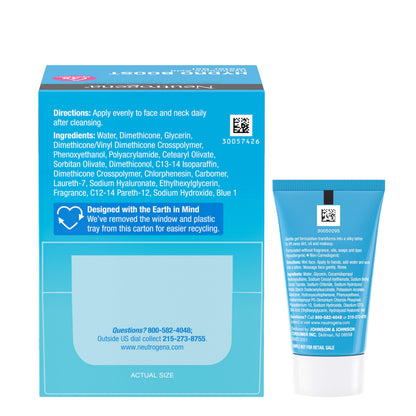 Neutrogena Hydro Boost Water Gel, Hyaluronic Acid Facial Moisturizer for Normal to Oily Skin, Hydrating Face Moisturizer,