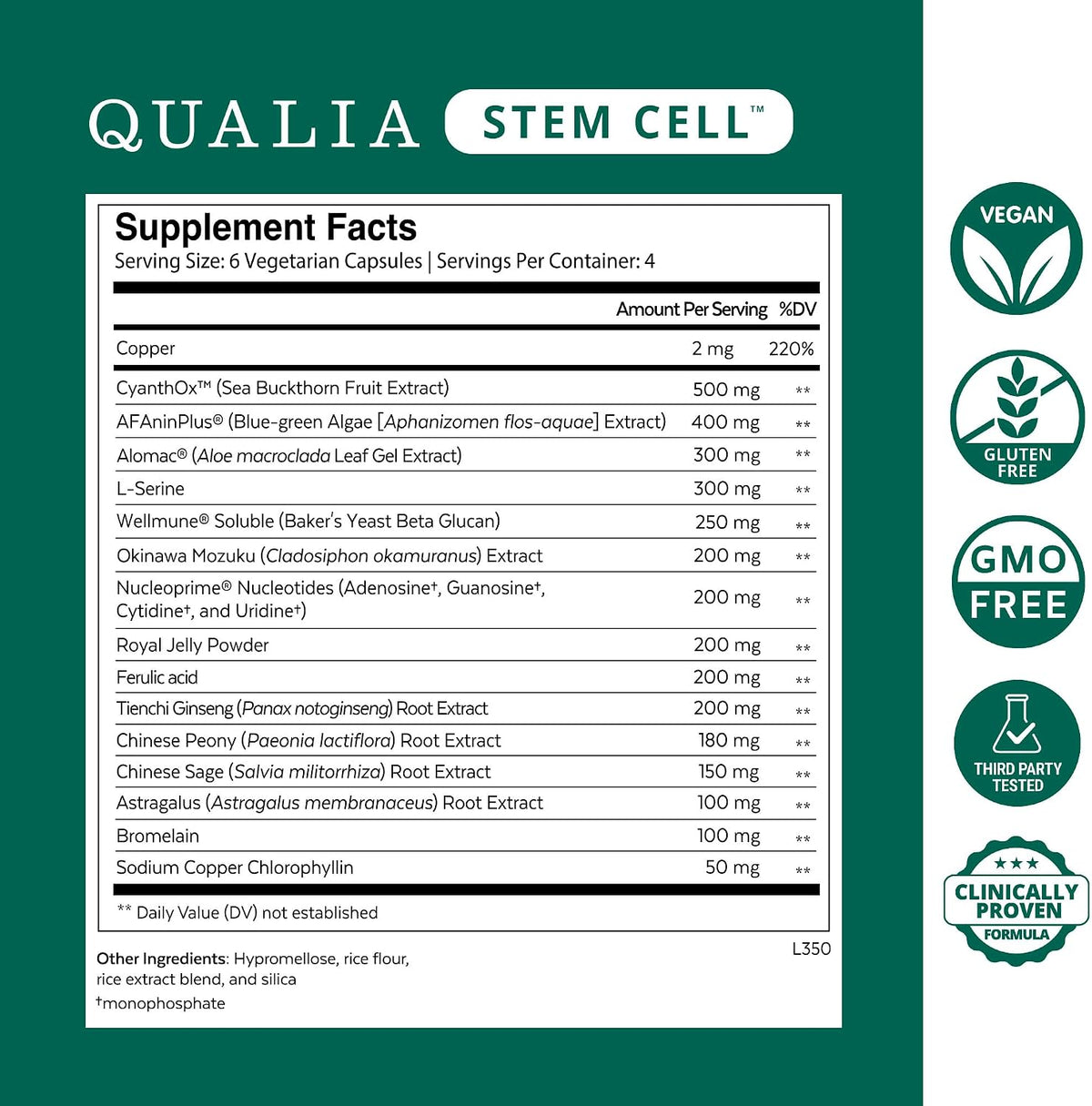 Qualia Senolytic & Qualia Stem Cell | Advanced Cellular Renewal System | Supports Healthy Aging Repair & Rejuvenation | 1-Month Supply Bundle