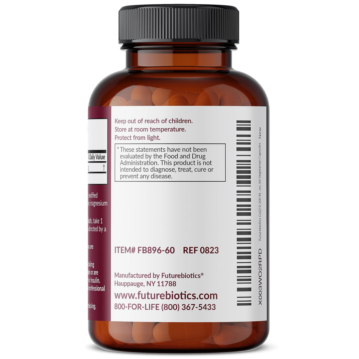 Futurebiotics CoQ10 200 MG Cellular Energy Production, 60 Vegetarian Capsules