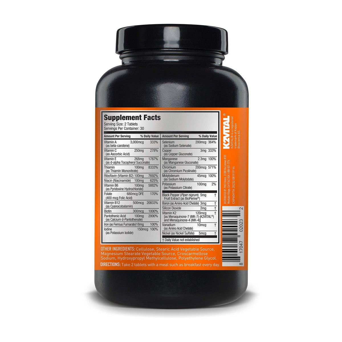 JYM Supplement Science Vita JYM Sports Multivitamin & Mineral Support, Vitamin A, C, B6, B12, E, K, Boron, Biotin, Potassium 60 Tablets JYM Supplement ScienceBuy Supplements Australia