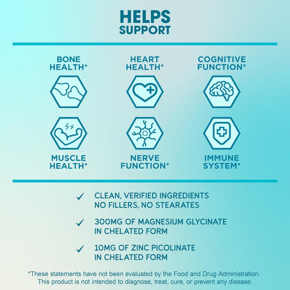 BioEmblem Magnesium Glycinate with Zinc and Vitamin D3 K2