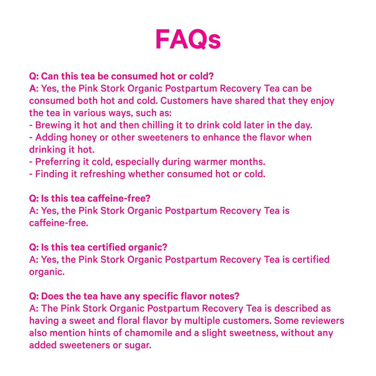 Pink Stork Postpartum Recovery® Herbal Tea, Organic Red Raspberry Leaf with Chamomile, Hormone Balance for Women After Labor & Delivery, Strawberry, Postpartum Essentials, Caffeine-Free, 15 Sachets