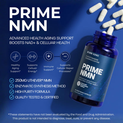 BONE SCIENCE Uthever NMN 6-in-1 with Pterostilbene, 72 Vegetarian Capsules