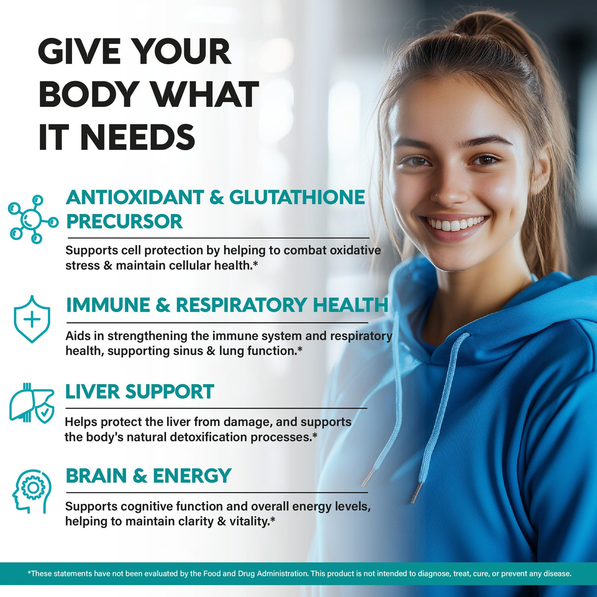 NAC Supplement | Selenium | B6 | B12 - Antioxidant, Immune Support - N Acetyl Cysteine 600 mg per Capsule, 1200 mg per Serving - Lab Tested - Non-GMO, Gluten-Free, Vegan - 120 caps, 2 Month Supply
