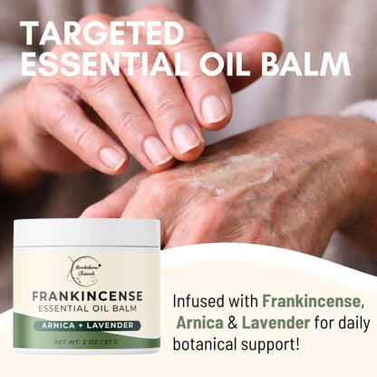 Brookethorne Naturals Frankincense Balm | Frankincense Essential Oil Balm for Skin Hydration | Soothing Muscle & Joint Support | Boswellia Extract, Arnica Montana, Castor Oil & Lavender 2oz Brookethorne NaturalsBuy Supplements Australia