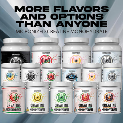 Ekkovision Creatine Monohydrate Powder, Micronized, Unflavored, Pre Workout & Post Workout Supplement for Men and Women, Energy Support, Easy to Mix in Shakes