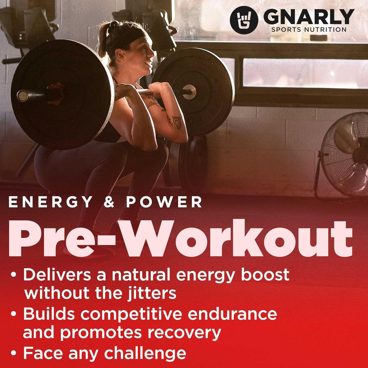 Gnarly Nutrition Natural Pre-Workout Powder, Strawberry Lemonade – NSF Sport Certified, Endurance & Recovery – Vegan Pre-Workout, Sports Nutrition – Strawberry Lemonade with Caffeine, 14.82 oz