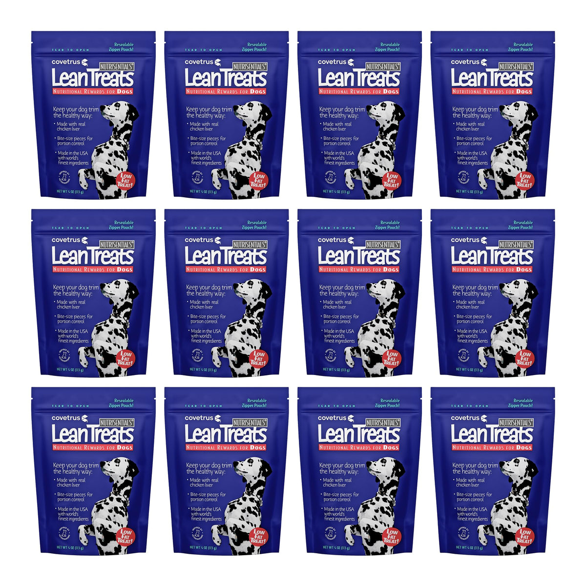 Covetrus Nutrisential Lean Treats for Dogs - Small, Medium & Large Dogs (K9) - Nutritional Low Fat, Bite-Size - Soft Chicken Flavor - Chicken Flavor - 3 Pack - 4oz