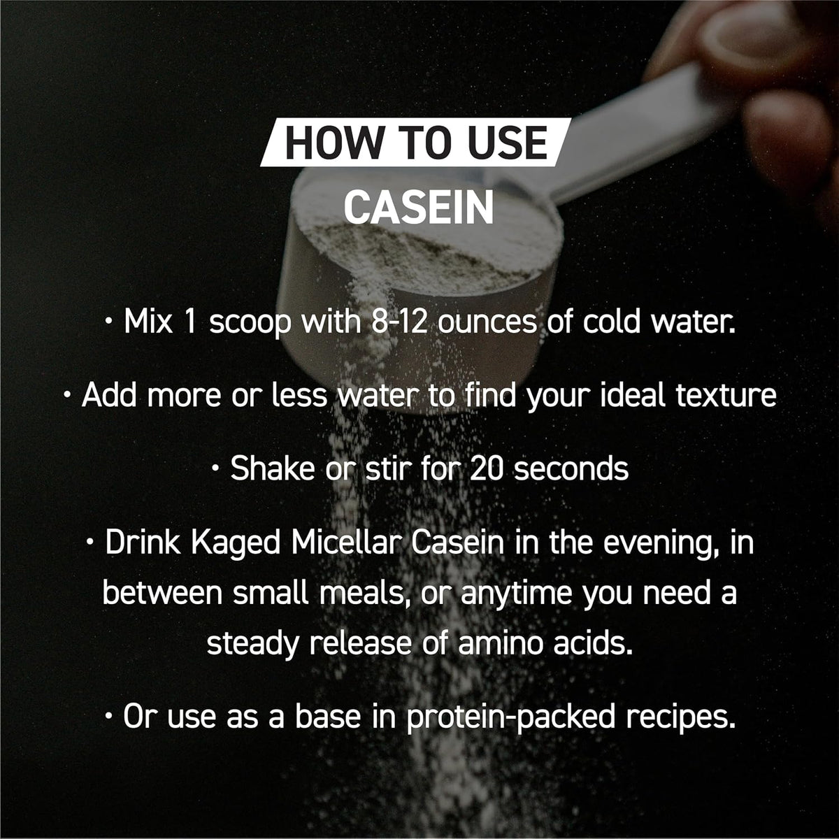 Kaged Premium Casein Protein Powder | Vanilla | Micellar Casein | Banned-Substance Free Supplement, Build Muscle, Recover Faster | Kasein | 28 Servings