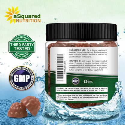 aSquared Nutrition Citrus Bergamot Gummies - Citrus Bergamot Extract Supplement 500mg Per Serving - Pure Gummy Alternative to Capsules & Pills
